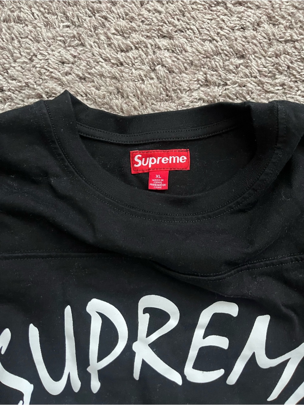 Supreme Black Crewneck Longsleeve with White '99 Graphic - Picture 4 of 4